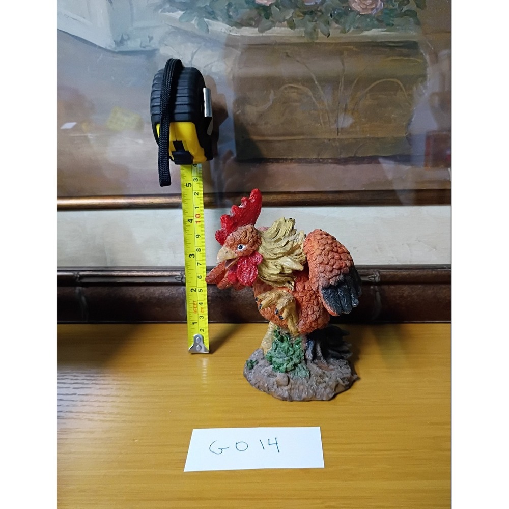 Vintage Style Resin Rooster Figurine Farmhouse Kitchen Decor Multi-Color 4.5" - Picture 5 of 6